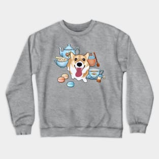 Afternoon Tea Corgi Crewneck Sweatshirt